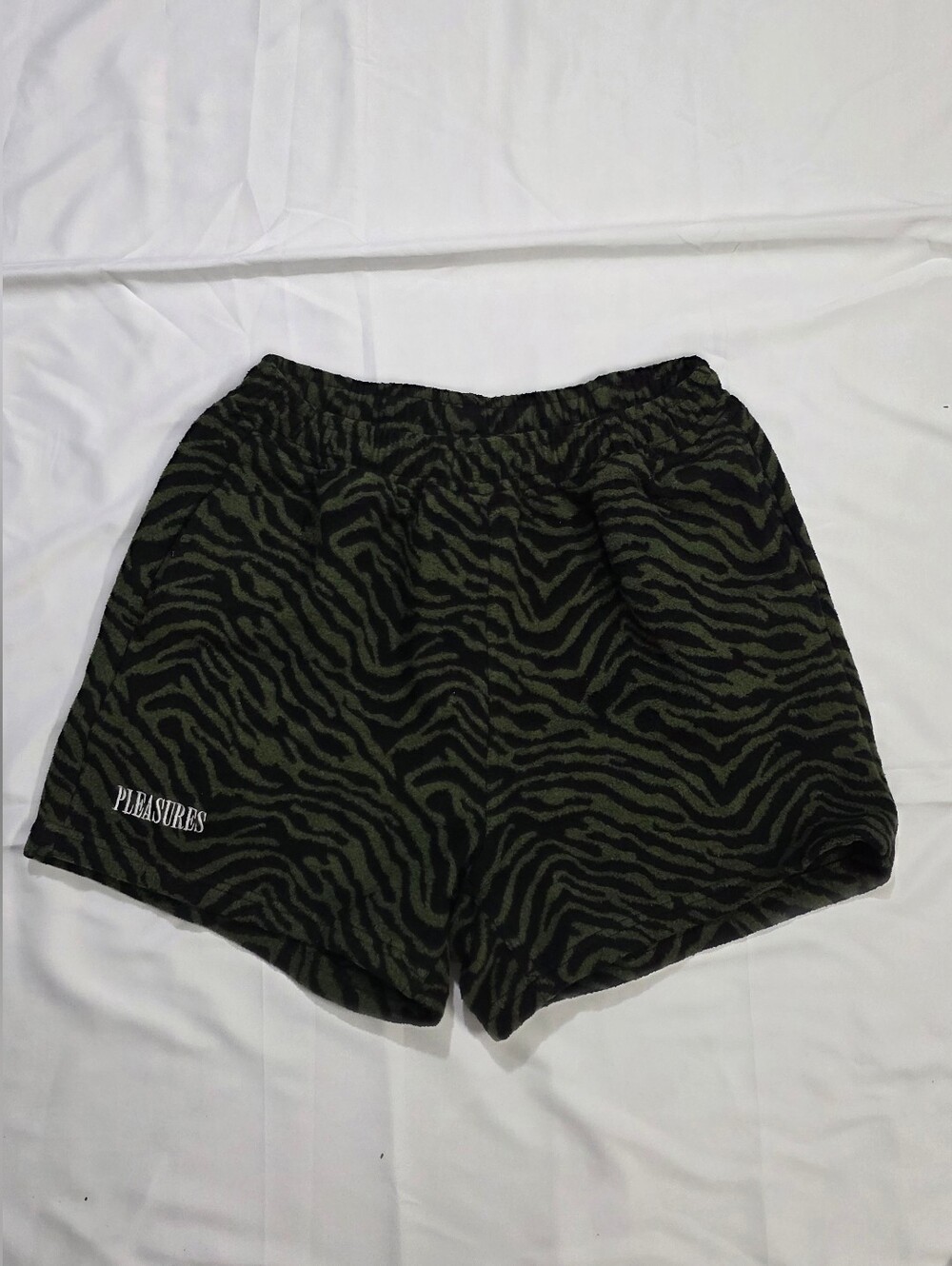 Pleasures Men's Breaker Fuzzy Stripe Short